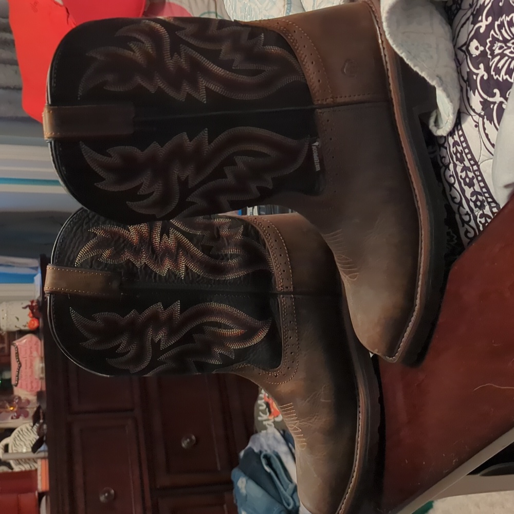 Wolverine Men’s Rancher Steel Toe 10in Work Boot Western, Dark Brown/Black